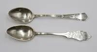 2x různé stříbrné kávové lžičky 800, celkem 28 g, d. 14 cm