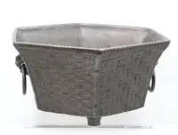 gr. Übertopf, Bronze, älter, wohl China, ca. H-16,5cm D-34cm, ca. 7 Kg