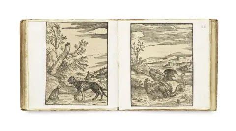 Giovanni Mario Verdizotti – Collection de 86 (sur 101 parus) gravures sur bois de « Cento favole morali », XVIe s.