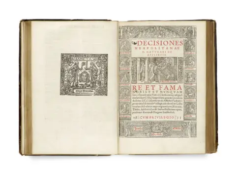 Matteo de Afflitto – Tabellae novae decisionum (et) Decisiones Neapolitanae
