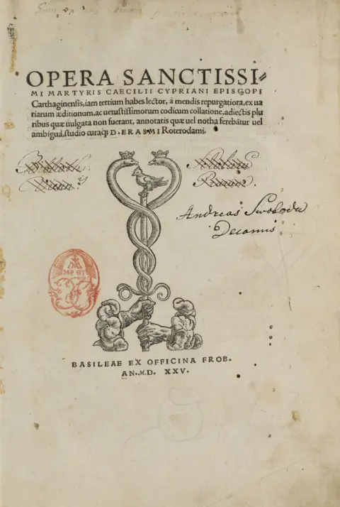 Thascius Caecillius Cyprianus – Opera Sanctissimi Martyris Caecilii Cypriani Episcopi Carthaginensis Iam tertium lector, a mendis…