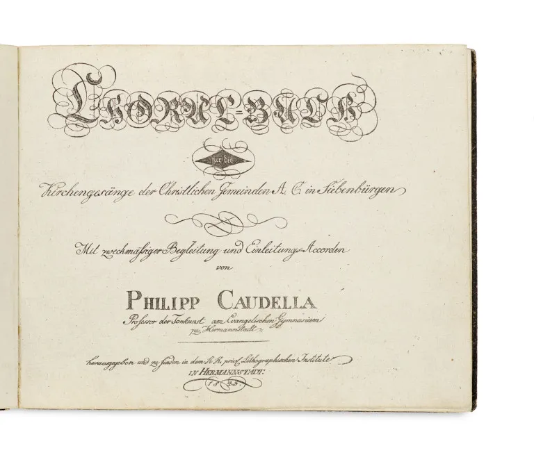 Philipp Caudella – Livre choral pour les chants d'église des communautés chrétiennes A. C. en Transylvanie