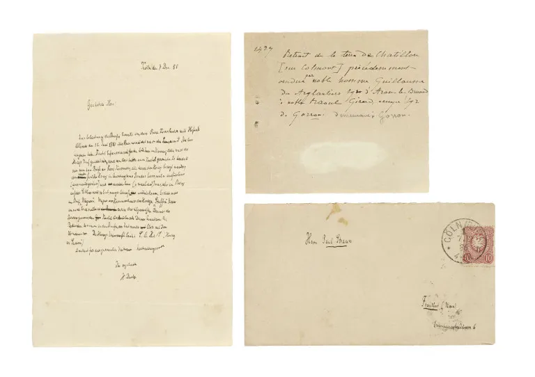 Heinrich Düntzer – Eigenhändiger Brief mit Unterschrift des Philologen (1813-1901) an Paul Strauss in Frankfurt a.M. Köln, 7