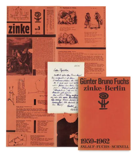 Günter Bruno Fuchs – Lettre autographe signée à un « cher animal en papier ». s.l., 3