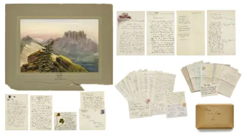 Ernst Haeckel – Collection de 76 lettres, billets et cartes postales autographes à sa fille Elisabeth, son gendre Hans Meyer, sa petite-fille Else…