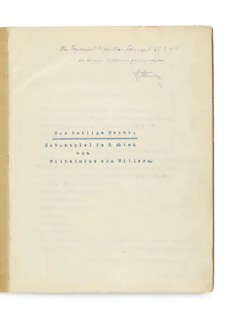 Wilhelmine v. Hillern – Das heilige Recht