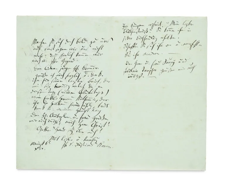 Justinus Kerner – Lettre manuscrite du médecin et poète Justinius Kerner