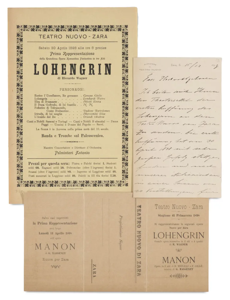 Demetrio Medovich – Eigenhändiger Brief mit Unterschrift an einen nicht benannten "Hochwohlgeboren". Deutsche Handschrift auf Papier