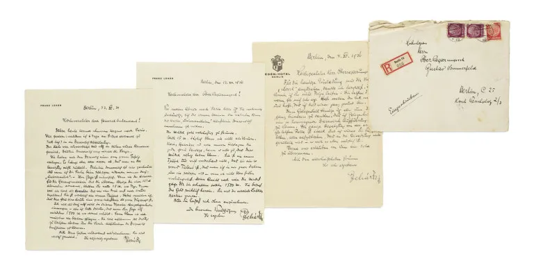 Franz Lehár – Sammlung von 3 eigenhändigen Briefen mit Unterschrift des österreichischen Komponisten (1870-1940)