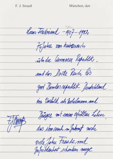 Collection de 8 autographes de politiciens allemands