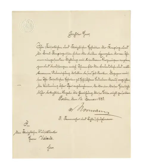 Carl Wilhelm von Normann – Lettre pour le compte du prince héritier et de la princesse héritière de Prusse avec signature autographe du…