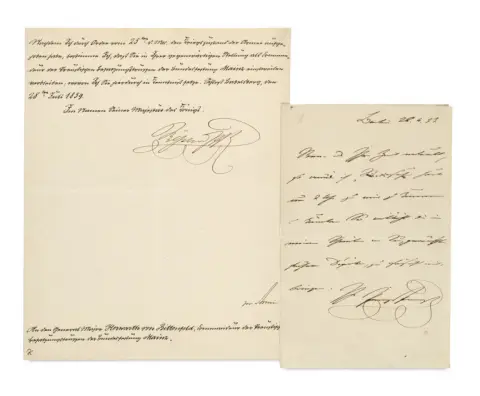 Guillaume Ier – Lettre autographe avec signature « Prinz v Preussen » à un envoyé