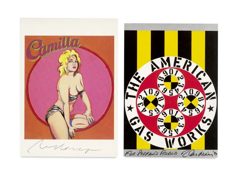 Collection de 5 cartes postales Pop Art signées