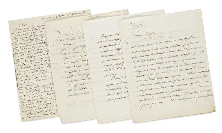 Alexander Nicolaus Scherer – Collection de trois lettres autographes signées du chimiste germano-russe (1772-1824) au…