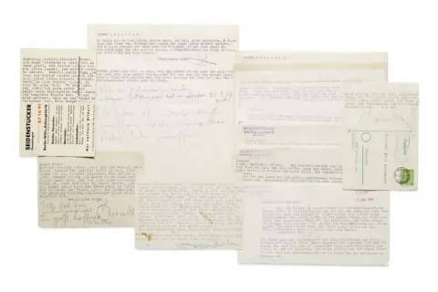 Friedrich Seidenstücker et Hans Schaller – Collection de 18 lettres dactylographiées et cartes postales, la plupart avec signature autographe