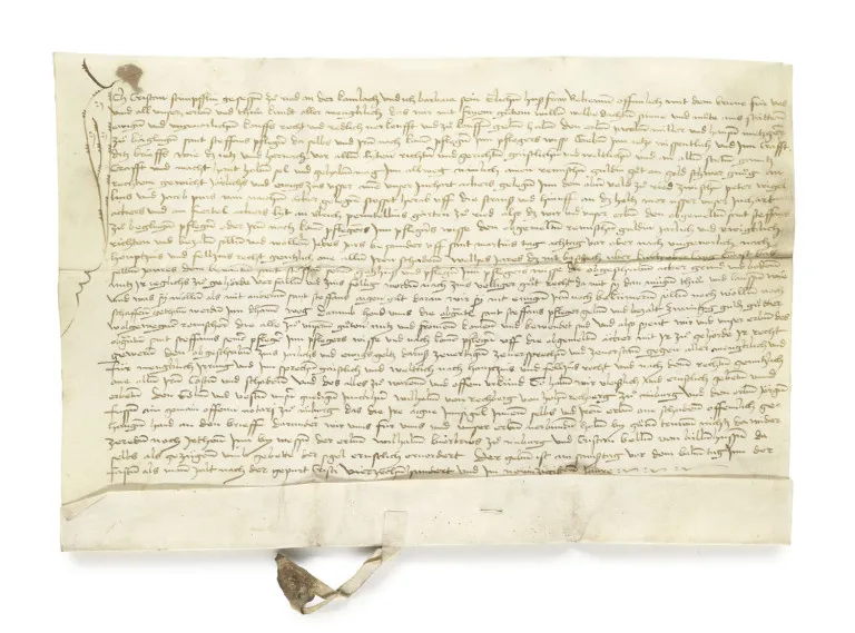 Acte d'hypothèque de 20 gulden pour Jerzo Jörg Walther Schuster à Briglingen, sur sa maison