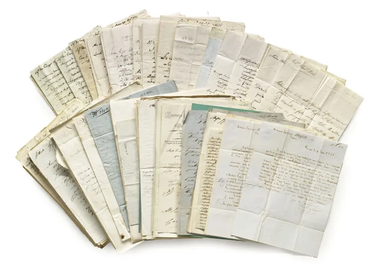Collection of approx. 166 Italian letters and documents from Lombardy, Veneto and others. Around 1800-1850