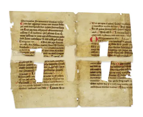 Fragment d'un bréviaire latin avec des textes de la légende de sainte Cécile et une homélie de Bède