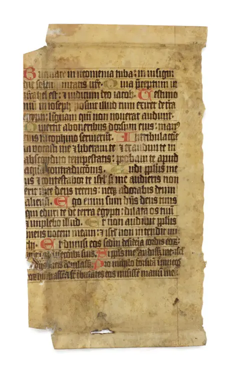 Quatre fragments d'un antiphonaire ou psautier