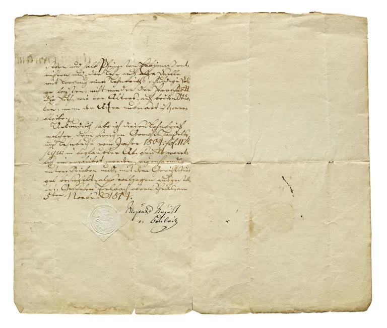 Leenbrief met eigenhandige handtekening van Alexander August von Beulwitz (1751-1822) voor Johann Georg Stoehr jun., leenman te…