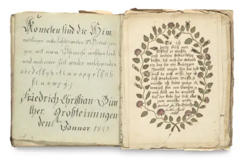 Cahier d'écriture pour Friedrich Günther