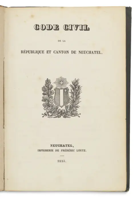 Code Civil de la République et Canton de Neuchatel