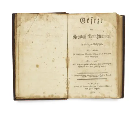 Lois de la République de Pennsylvanie, en extraits traduits