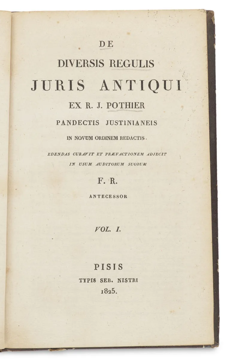 Robert-Joseph Pothier – De Diversis Regulis Juris Antiqui