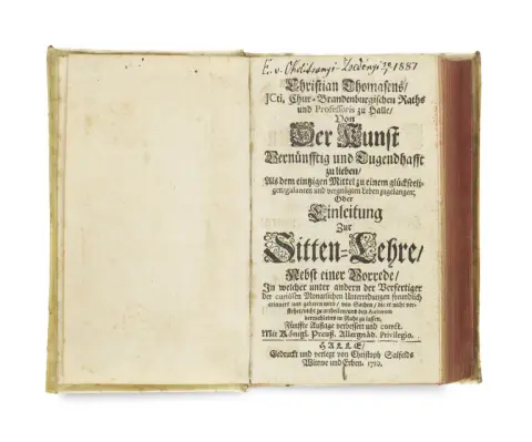 Christian Thomasius – De l'art d'aimer raisonnablement et vertueusement