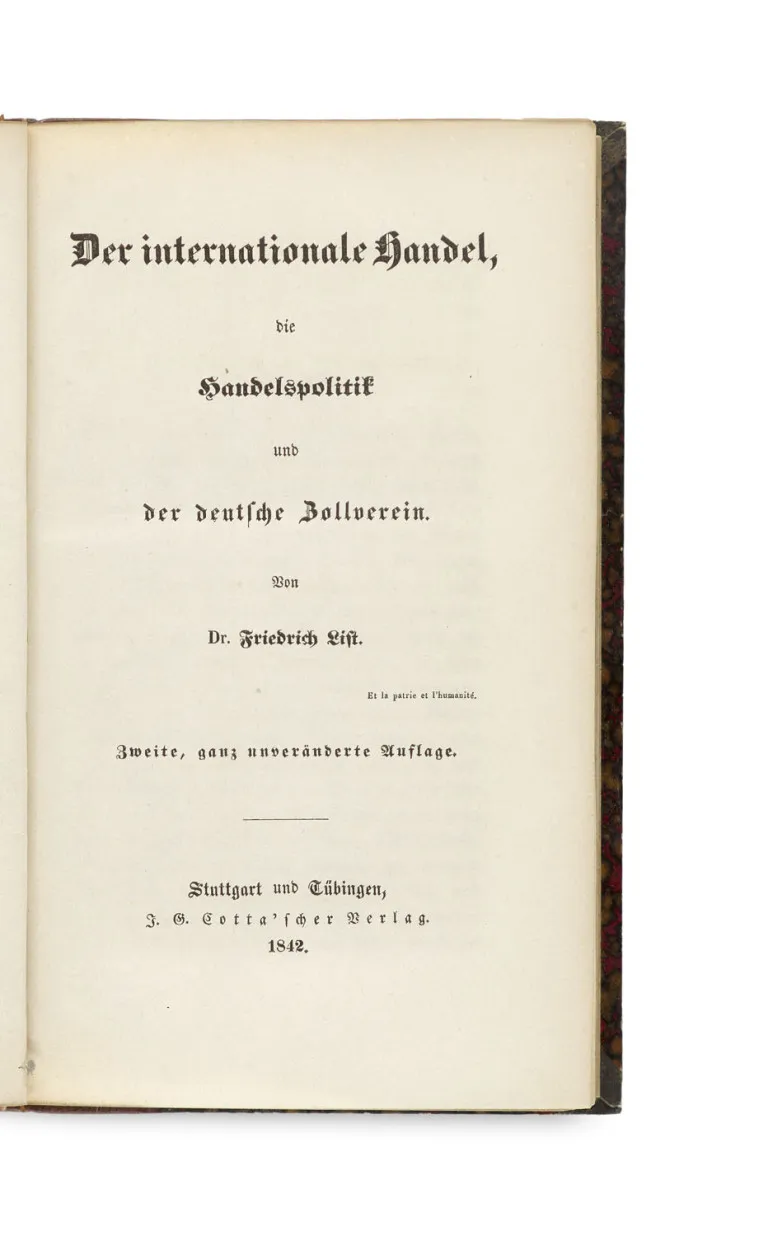 Friedrich List – Le système national d'économie politique