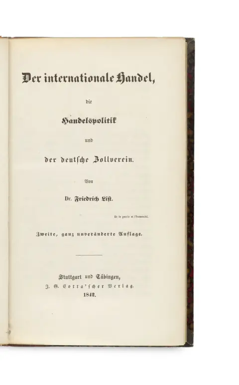 Friedrich List – Le système national d'économie politique