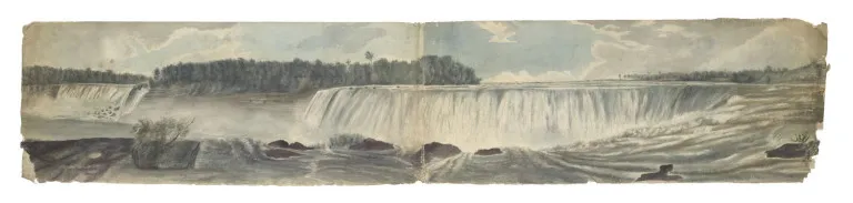 (Niagarské vodopády.) Kolem 1820