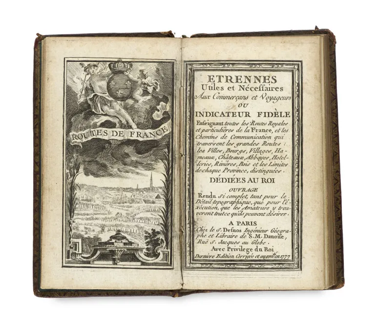 (Louis Charles) Desnos – Etrennes Utiles et Nécessaires Aux Commerçans et Voyageurs ou Indicateur Fidèle Enseignant toutes les Routes…