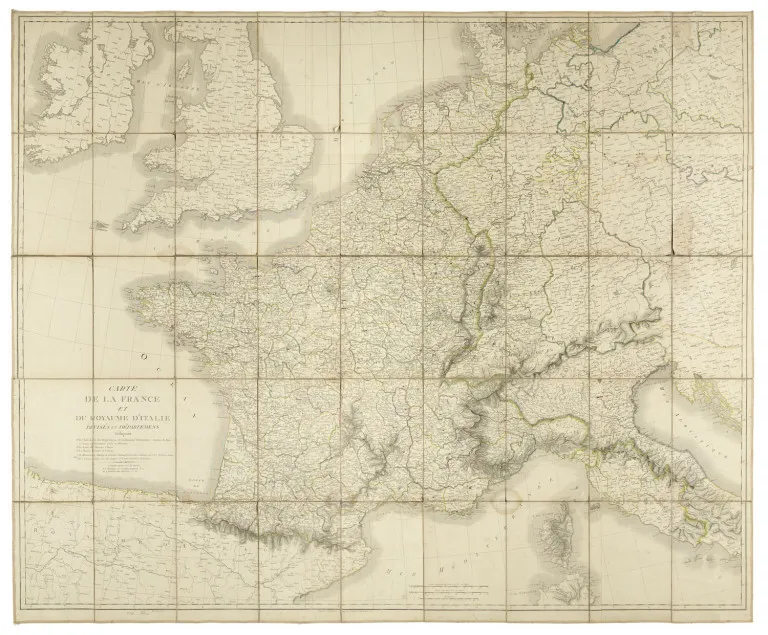 Collection de 5 cartes gravées en Europe