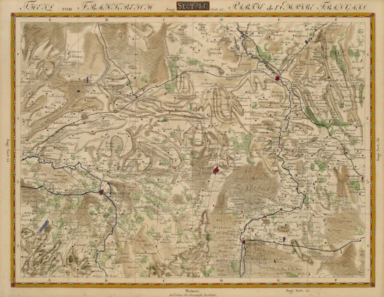 Kolekcja 6 starych map i 2 widoków przedstawiających północne Niemcy