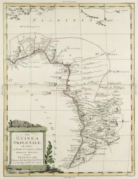 Antonio Zatta – La Guinée orientale contenant les royaumes de Loango, Congo, Angola et Benguela