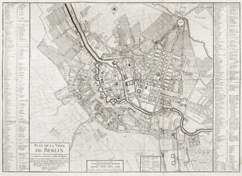 Friedrich Wilhelm Carl von Schmettau – Plan de la Ville de Berlin