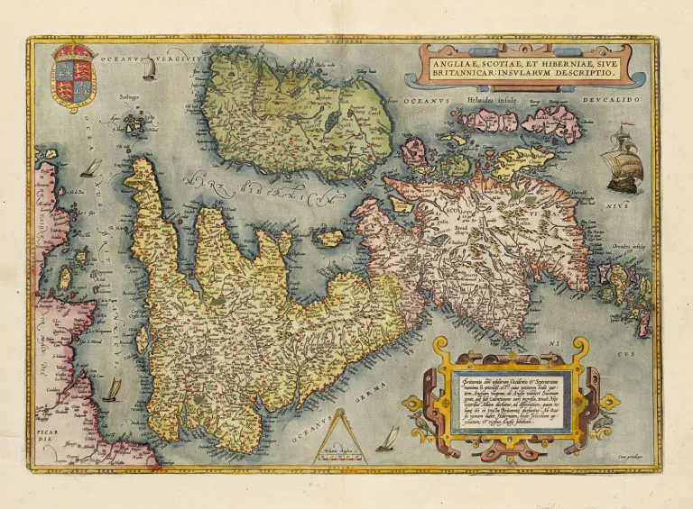 Abraham Ortelius – Angliae, Scotiae, et Hiberniae, Sive Britannicar Insularum Descriptio