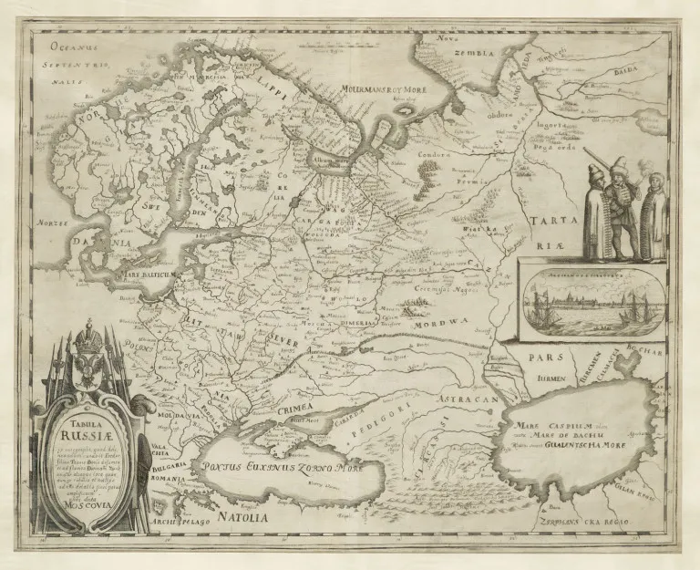 Matthäus de Oude Merian – Tabula Russiae ex autographo, quod delineandum curavit Foedor filius Tzaris Boris desumta ... alias dicta Moscovia