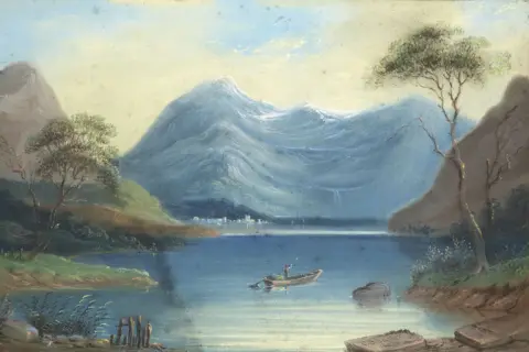 C. Schuster – Pohled na horské jezero