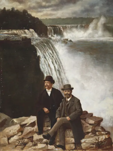 Walter Früh – Dvojportrét před Niagarskými vodopády