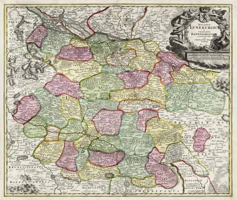 Sbírka 2 map Lüneburského knížectví