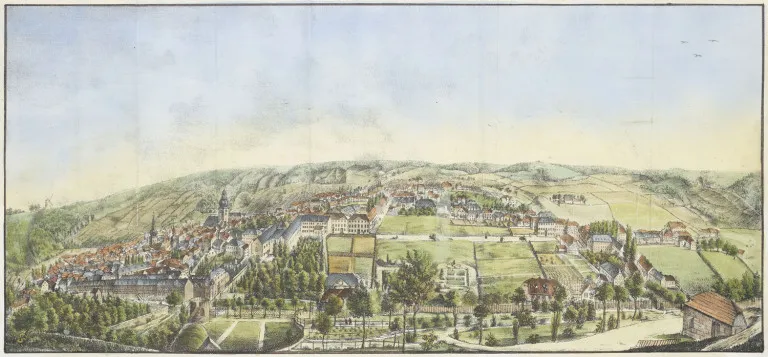 J. C. Hilverkus – Vue de la ville d'Elberfeld