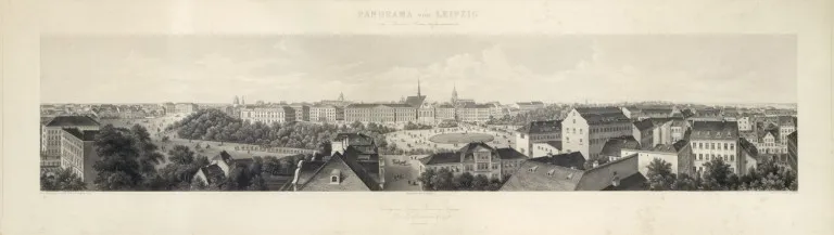 Adolf Eltzner – Panorama von Leipzig in Niesens' Haus aufgenommen