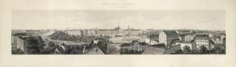 Adolf Eltzner – Panorama von Leipzig in Niesens' Haus aufgenommen