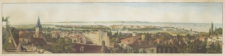 Frédéric Martens – Panorama du Havre-de-Grace pris de la côte d'Ingouville
