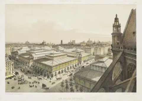 Sammlung von 3 Ansichten von Paris in Orig