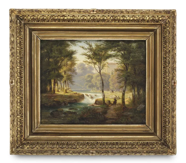 Ludwig Neelmeyer – Ruisseau avec château