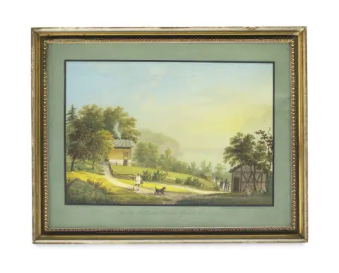 Johann Ludwig (Louis) Bleuler – Gezicht op de Rütli aan het Vierwoudstrekenmeer