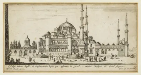 Israël Silvestre – De kerk Hagia Sophia in Constantinopel, gebouwd door Constantijn de Grote, nu de moskee van de Grote Heer
